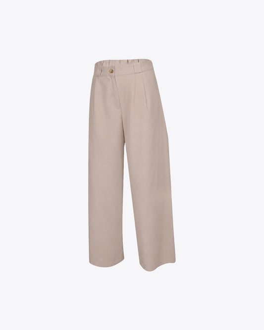 Pantalón casual asimétrico nude