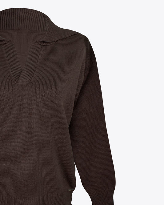 Sweater polo m/l Brown