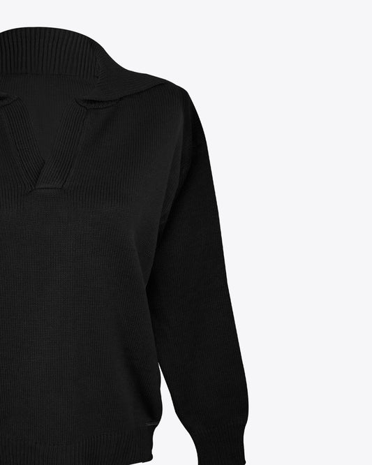 Sweater polo m/l black