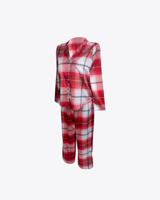 Pijama Classic M/L cuadros rojos y negro