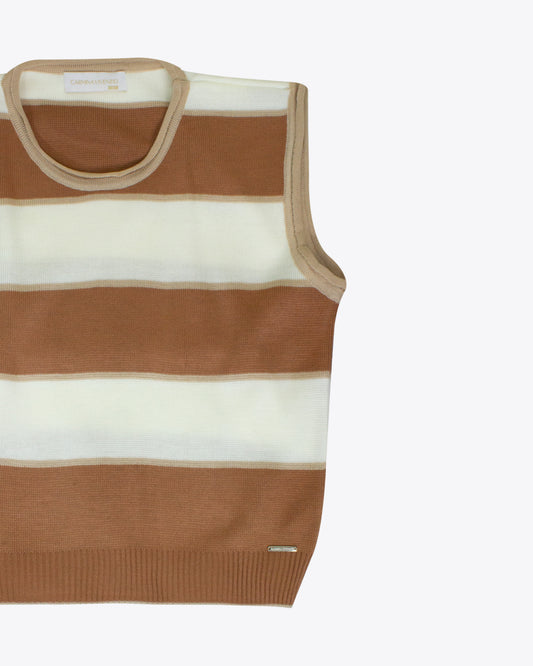 Pullover rayas Camel