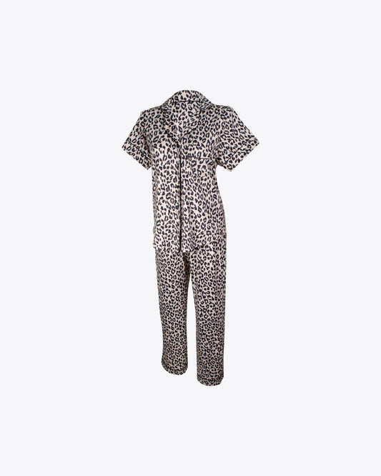 Pijama Classic vanilla Leopard algodón