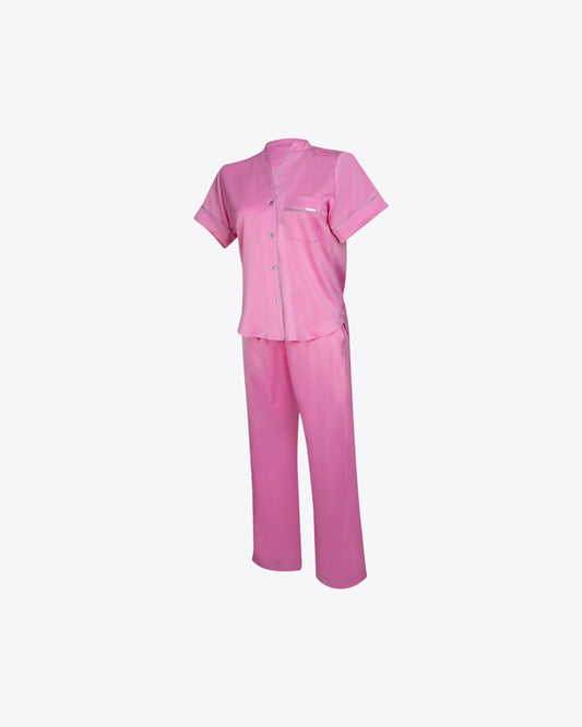 Pijama camisa mao + pantalón Malva seda