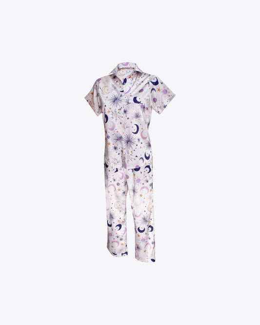 Pijama camisa + pantalón star/moon