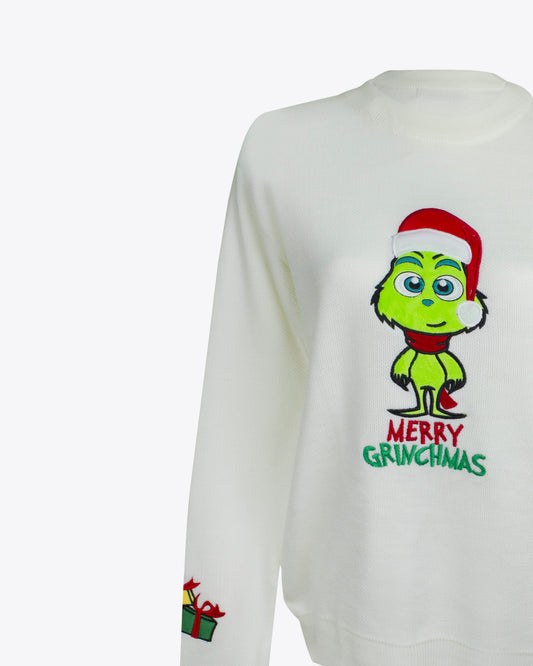 Sweater baby grinch white