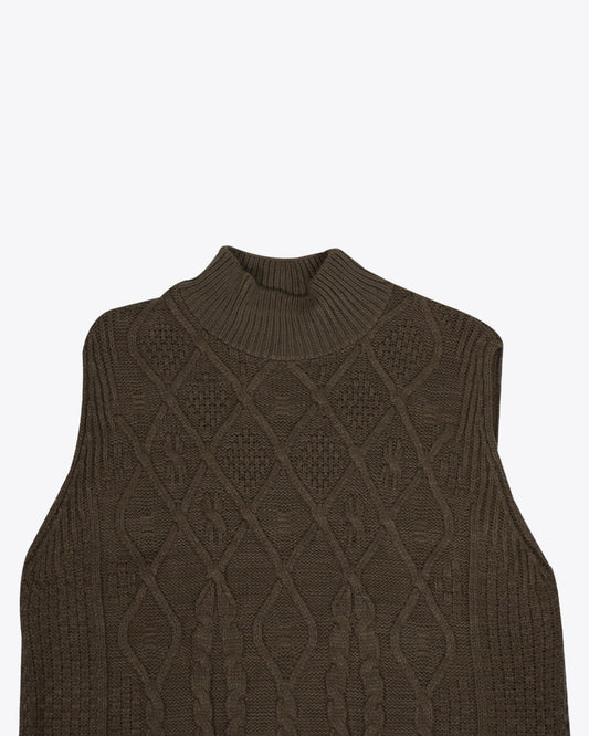 Pullover vest soft Brown
