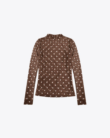 Mesh polka brown