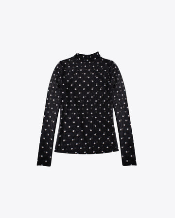 Mesh polka black