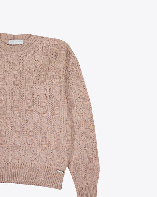 Sweater trenzado Soft rose