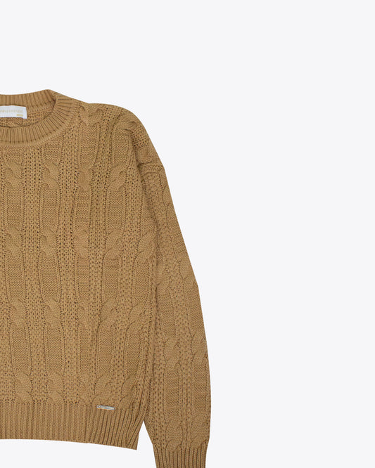 Sweater trenzado caramel
