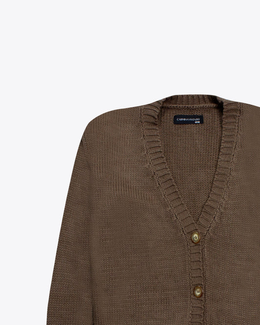 Cárdigan crop Soft Brown
