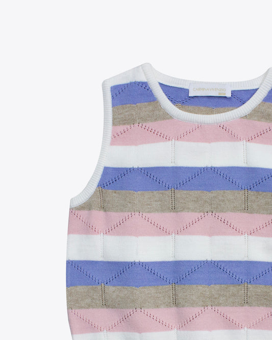 Pullover rayas blue/rose