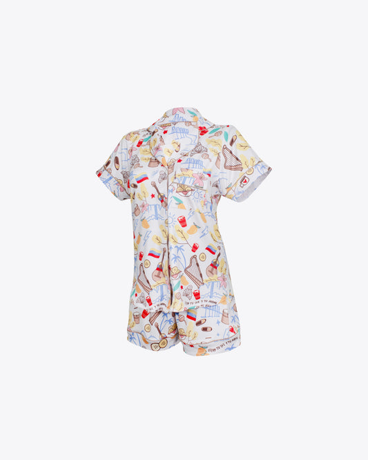 Pijama classic + short donde estés algodón