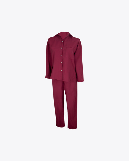 Set casual barrel vinotinto