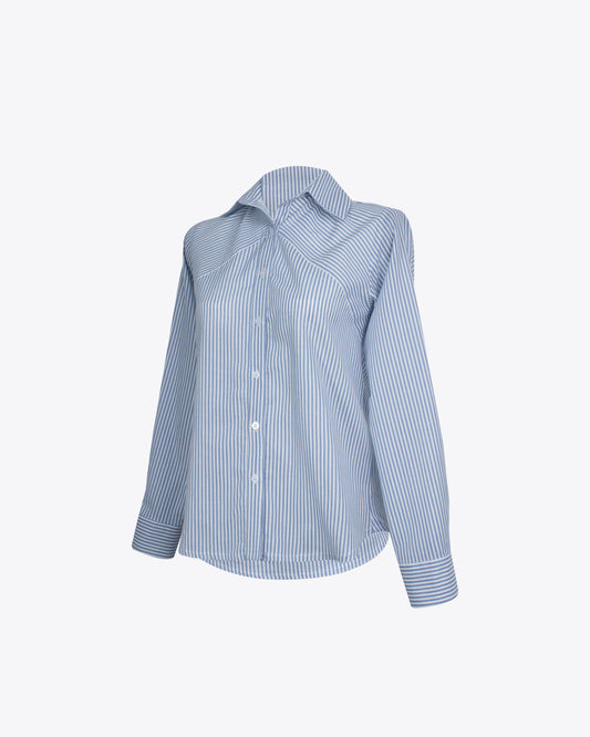 Camisa asimétrica rayas blue
