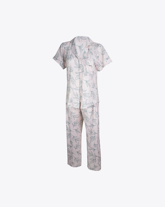 Pijama classic nude Flowers