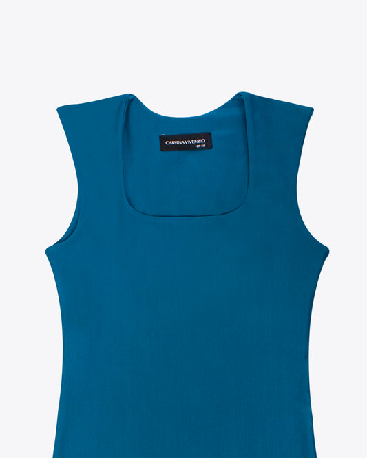 Top halter turquesa