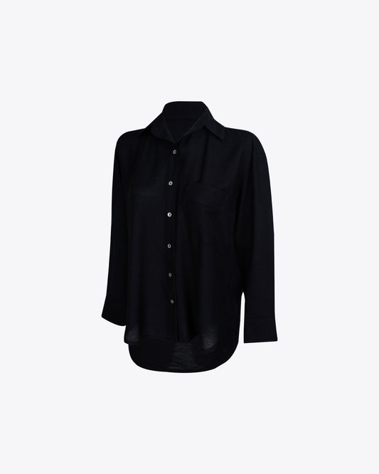Camisa retro lino black