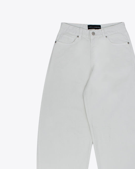 Jean Barrel denim white