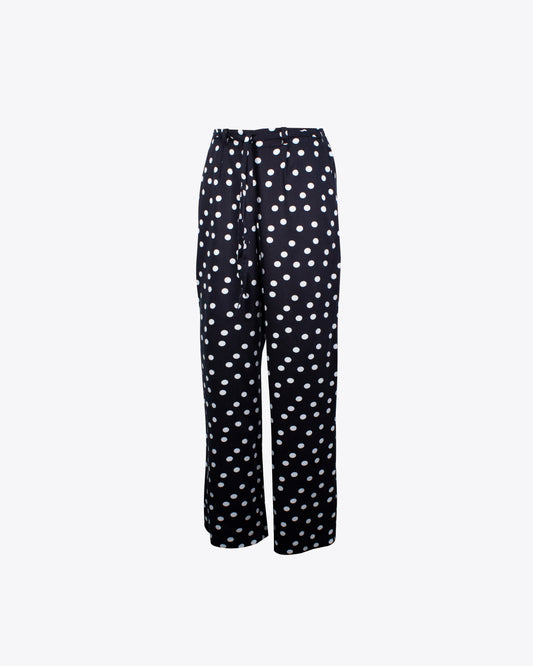 Pantalón palazzo polka black