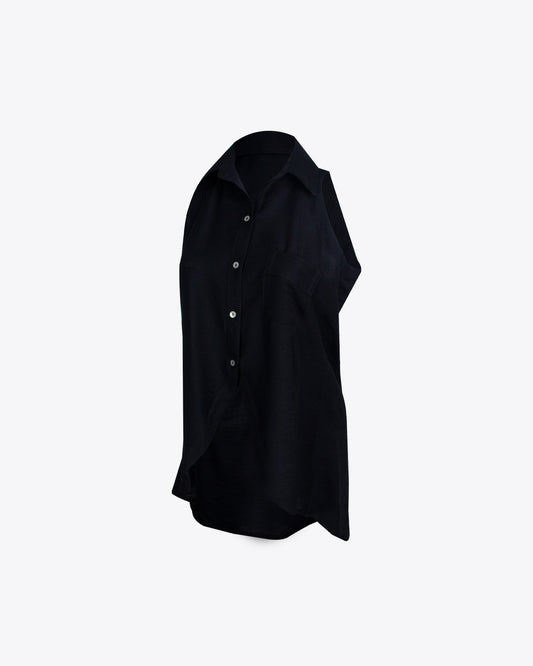 Maxi blusón lino black