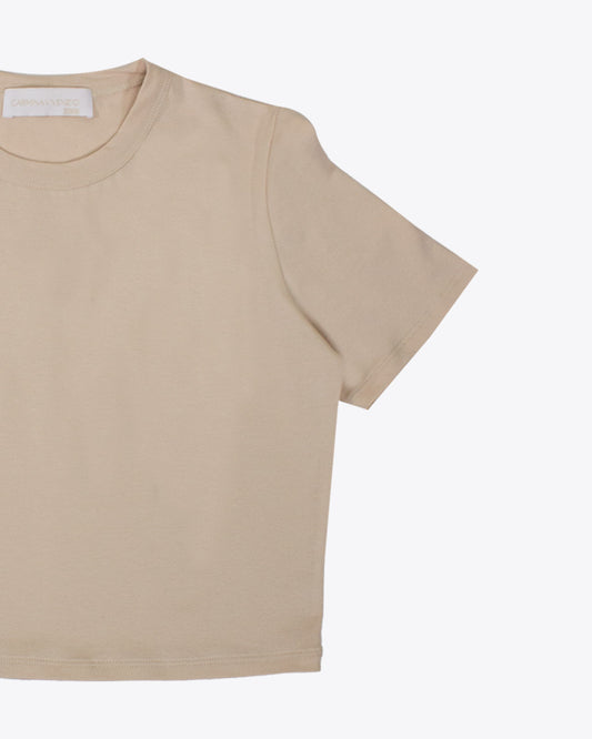 T-shirt crop Nude
