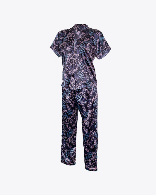 Pijama camisa Mao y Pantalón Breeze Dark