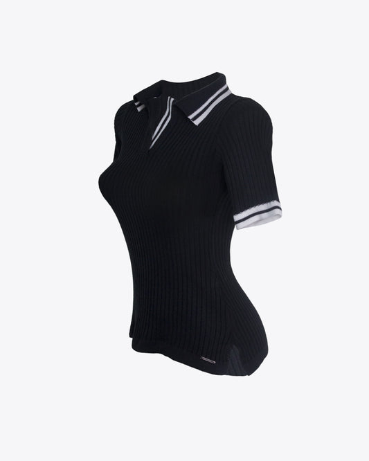 Sweater Polo M/C Black