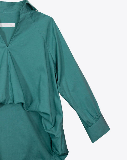 Camisa asimétrica Verde esmeralda