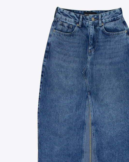 Maxi falda Denim oscuro