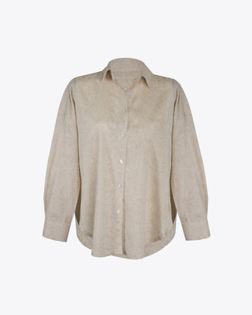 Camisa retro oversize details Nude
