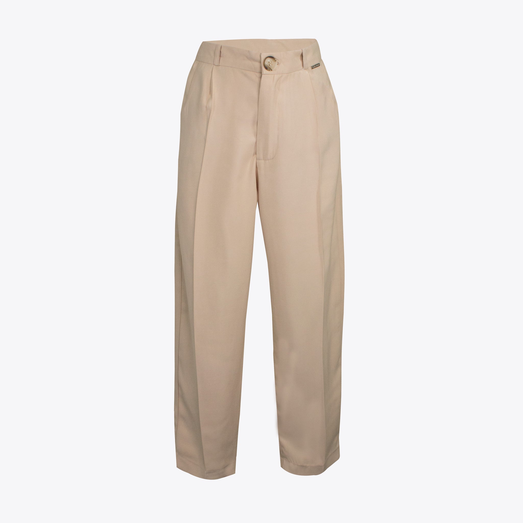 Pantalón casual recto Nude