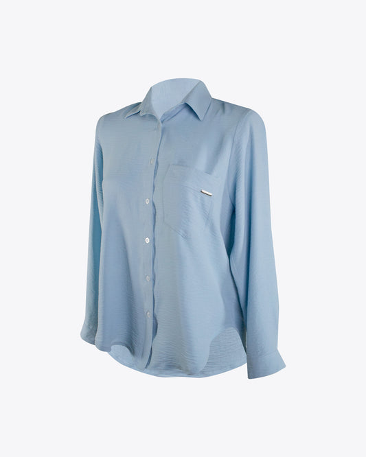 Camisa clásica oversize baby Blue