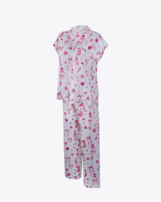 Pijama Camiseria M/C Brindis Rosa