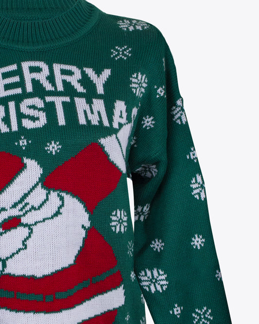 Sweater tejido Santa Claus Green