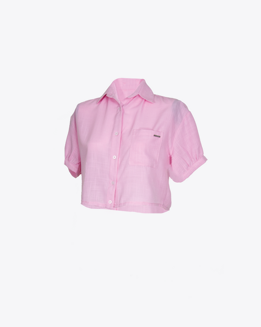 Camisa crop Pretty Pink