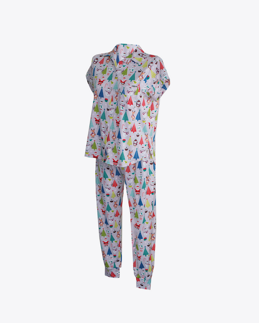 Pijama camiseria M/C jogger Arbolitos