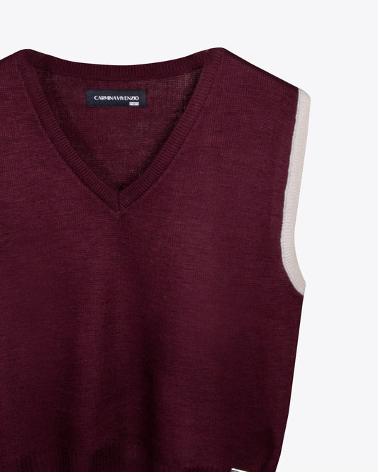 Pullover tejido Burgundy