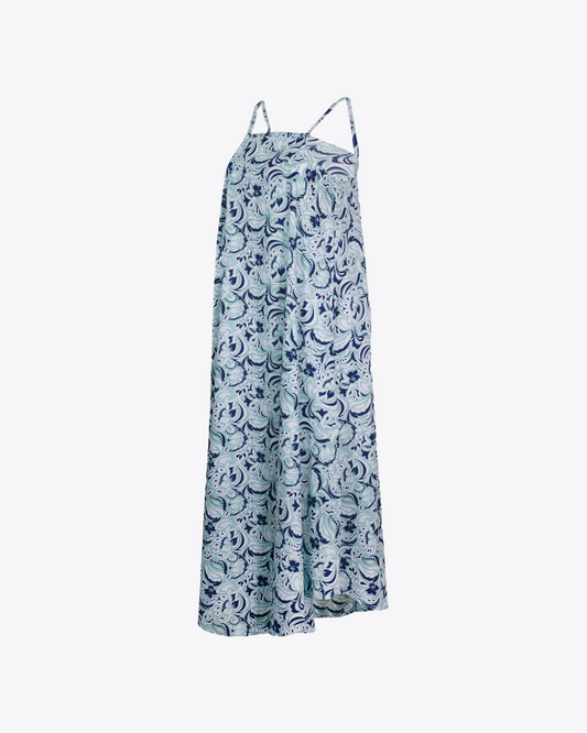 Vestido maxi Floral Menta