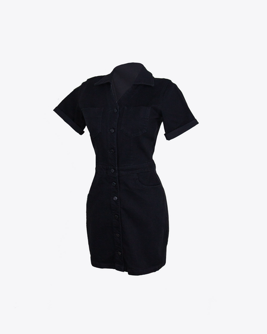 Vestido Midi Denim Black