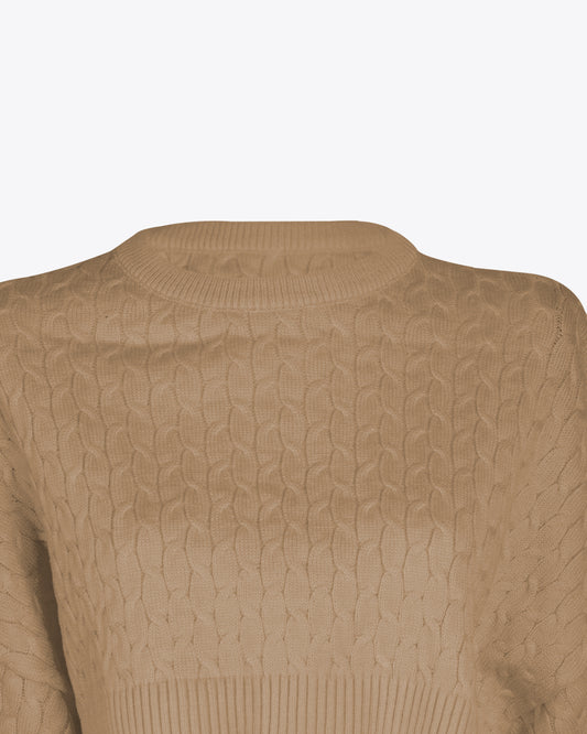 Sweater crop Camel