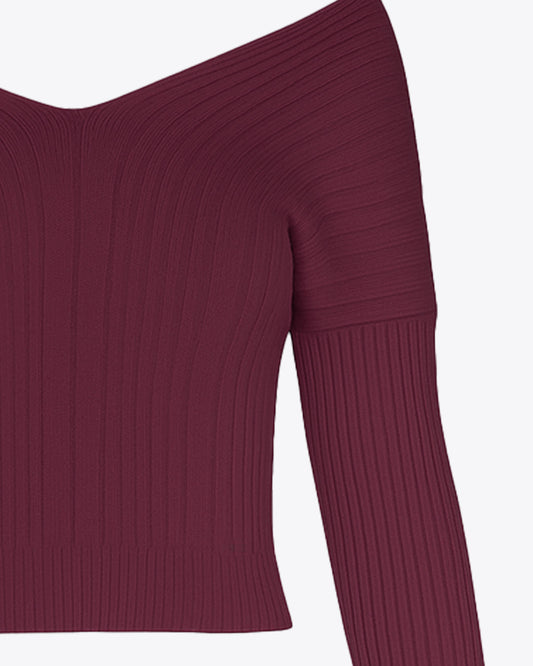 Top offshoulder Burgundy