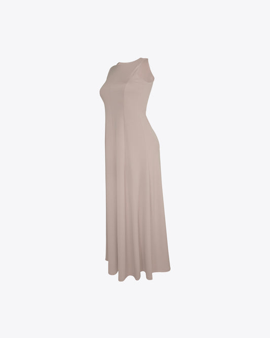 Essential halter maxi dress Nude