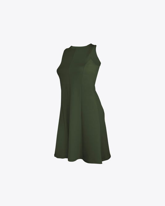 Essential halter dress Green