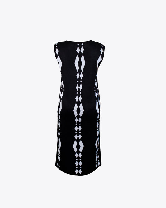 Vestido tejido rombos Black