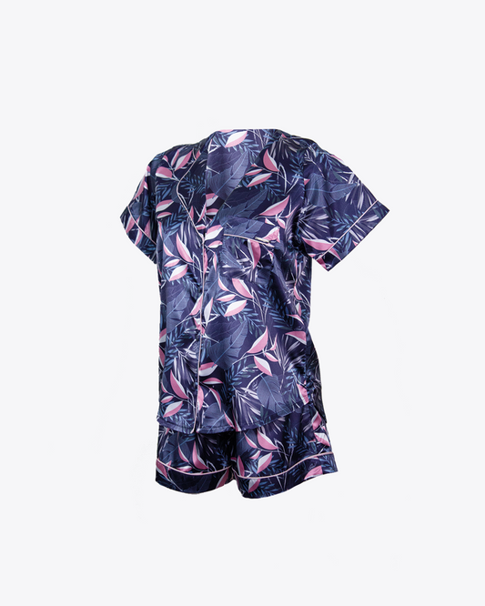 Pijama Short Classic Dark Blue and Pink