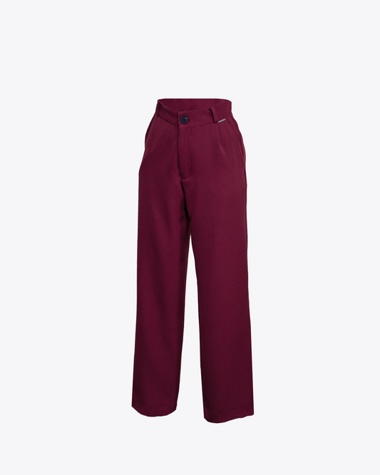 Pantalón casual Vino