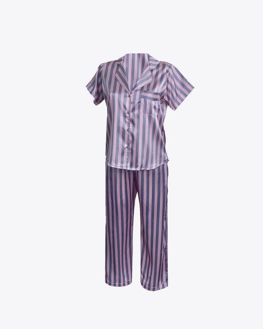 Pijama Classic rayas Gray and Rose