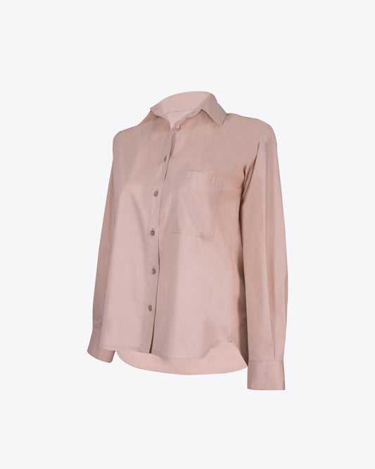 Camisa retro regular Beige