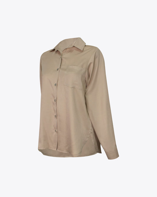 Camisa classic regular Nude